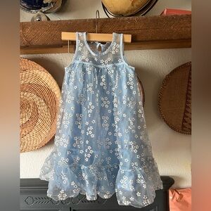 Catherine Malandrino (5) Floral Daisy Baby Blue Tulle Spring Dress